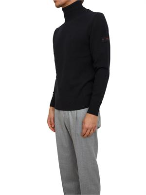 Maglia a collo alto Peline 02 Peuterey uomo in misto lana yak blu in UOMO