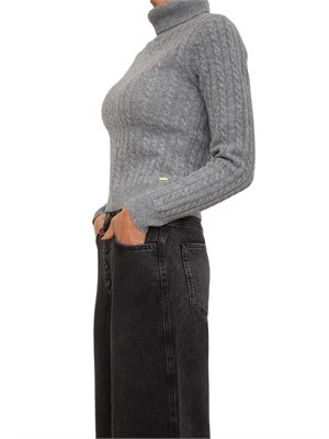 Maglia cropped donna Fracomina in cashmere e lana grigia in DONNA