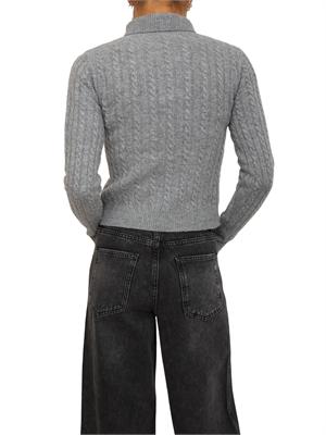 Maglia cropped donna Fracomina in cashmere e lana grigia in DONNA