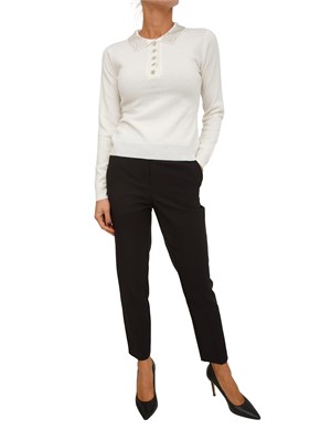 Maglia polo Fracomina in cashmere e lana bianca in DONNA