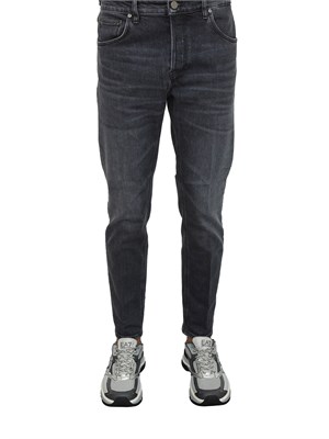Jeans Reggae PT Torino uomo in black denim stretch con fit tapered in UOMO