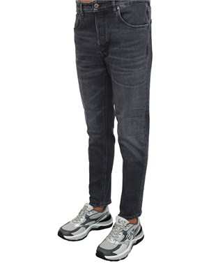 Jeans Reggae PT Torino uomo in black denim stretch con fit tapered in UOMO
