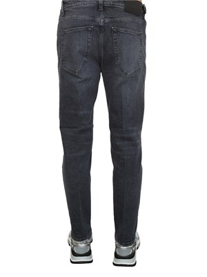 Jeans Reggae PT Torino uomo in black denim stretch con fit tapered in UOMO