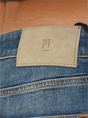 Jeans Reggae PT Torino uomo in blu denim stretch fit tapered in UOMO