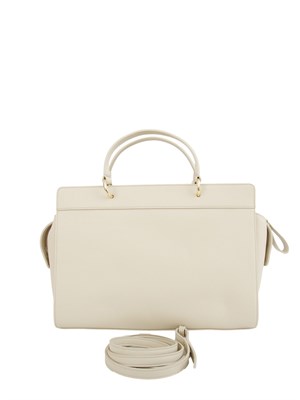 Borsa shopping Armani Exchange in ecopelle martellata beige in DONNA