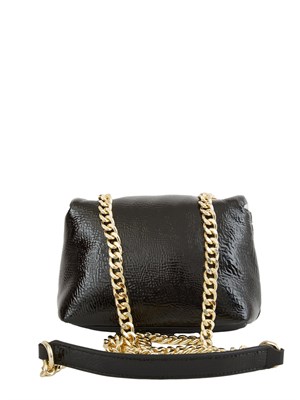 Borsa a tracolla Armani Exchange con dettagli metal in ecopelle nera in DONNA