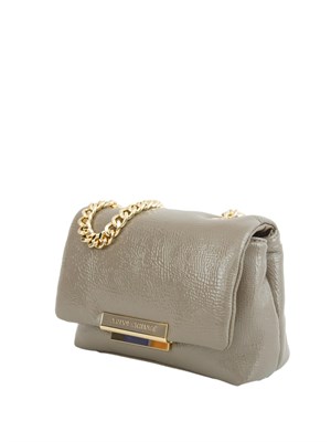 Borsa a tracolla Armani Exchange con dettagli metal in ecopelle grigia in DONNA