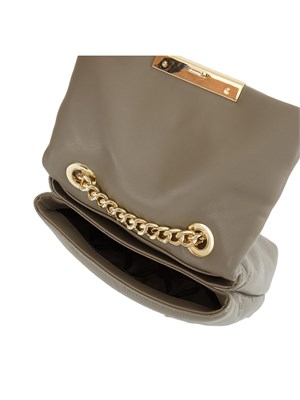 Borsa a tracolla Armani Exchange con dettagli metal in ecopelle grigia in DONNA