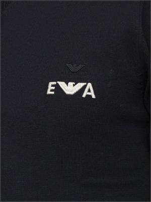 Maglia da uomo blu Emporio Armani in lana vergine in UOMO