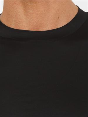 T-shirt maniche lunghe nero Emporio Armani in jersey misto lyocell ASV in UOMO