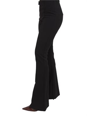 Pantaloni Elisabetta Franchi in doppio crêpe nera con zip in DONNA