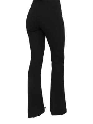 Pantaloni Elisabetta Franchi in doppio crêpe nera con zip in DONNA