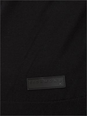Maglia girocollo Richmond X uomo in lana nera in UOMO