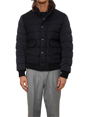 Giubbino Moorer uomo Fantoni in tessuto idrorepellente blu in UOMO