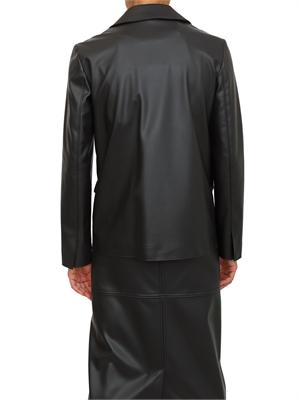 Giacca monopetto Max Mara MM in ecopelle nera in DONNA