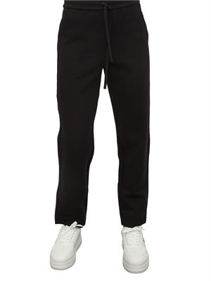 Pantalone tuta Max Mara MM in jersey di cotone nero in DONNA