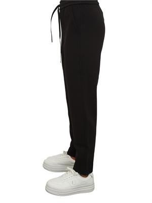 Pantalone tuta Max Mara MM in jersey di cotone nero in DONNA
