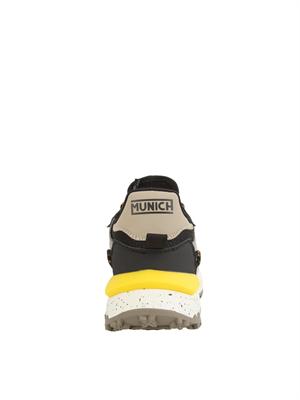 Sneakers uomo Munich Doro 62 in pelle e tessuto giallo grigio nero in UOMO