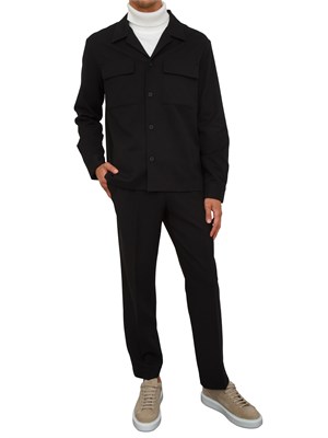 Giacca camicia overshirt Antony Morato in twill elasticizzato nero in UOMO