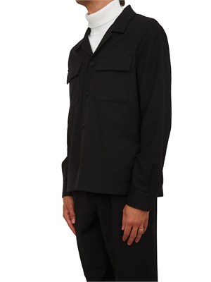 Giacca camicia overshirt Antony Morato in twill elasticizzato nero in UOMO