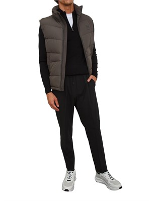 Maglia slim fit Antony Morato in misto viscosa nera con mezza zip in UOMO