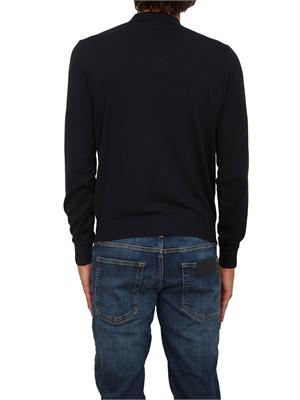 Maglia Antony Morato con colletto regular fit in misto lana super soft blu in UOMO