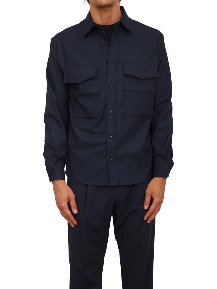 Camicia Antony Morato relaxed fit in misto viscosa blu dal tocco caldo