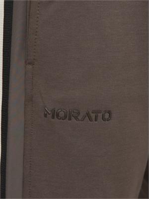 Pantaloni tuta Antony Morato in misto cotone interlock verde militare con bande laterali in UOMO