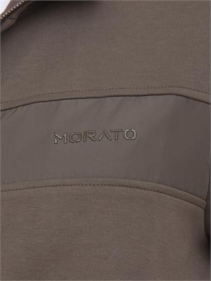 Felpa Antony Morato con zip e bande in misto cotone interlock verde militare in UOMO