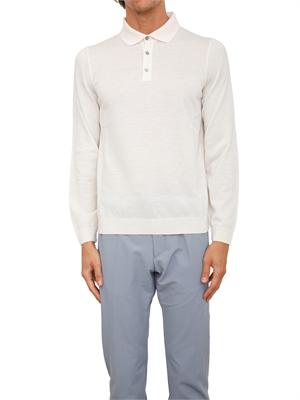 Polo maglia Boss uomo in lana vergine avorio in UOMO