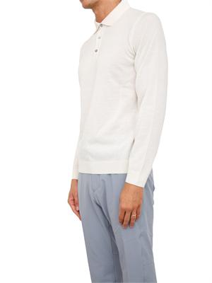 Polo maglia Boss uomo in lana vergine avorio in UOMO