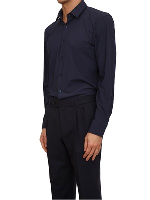 Camicia slim Boss uomo in jersey stretch blu in UOMO