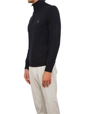 Maglione Boss uomo in misto cashmere blu in UOMO