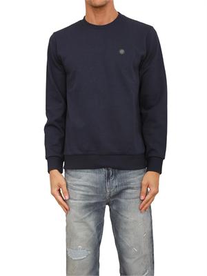 Felpa Boss uomo in cotone blu in UOMO