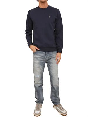 Felpa Boss uomo in cotone blu in UOMO