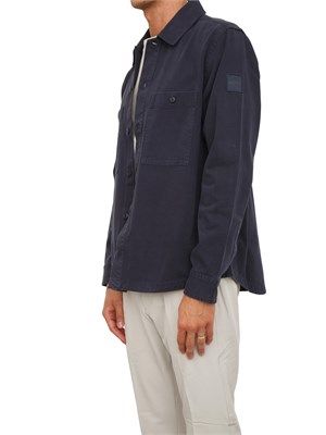 Camicia giacca Boss uomo in cotone blu in UOMO