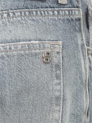 Jeans Boss uomo in cotone grigio con dettagli used in UOMO