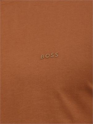 T-shirt Boss uomo in cotone marrone in UOMO