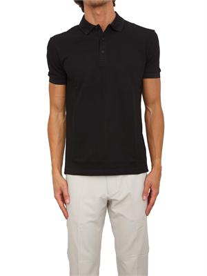 Polo Boss uomo in cotone nero in UOMO