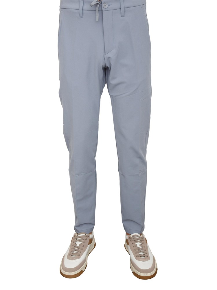 Pantaloni Boss uomo in tessuto tecnico azzurro