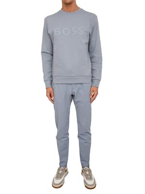 Pantaloni Boss uomo in tessuto tecnico azzurro in UOMO