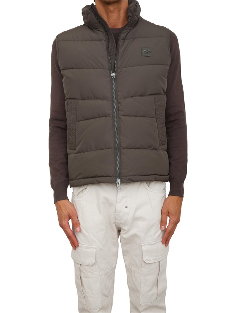 Gilet Antony Morato in tessuto tecnico verde cappuccio estraibile