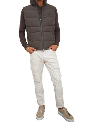 Gilet Antony Morato in tessuto tecnico verde cappuccio estraibile in UOMO