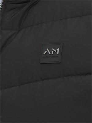 Gilet Antony Morato in tessuto tecnico nero cappuccio estraibile in UOMO