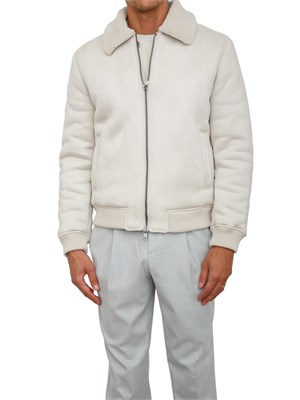 Giubbotto bomber Antony Morato regular fit in tessuto effetto camoscio avorio in UOMO