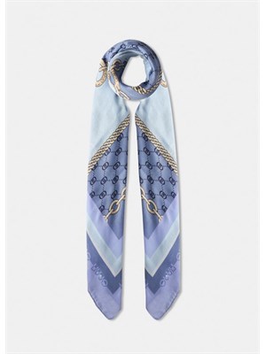 Foulard Liu Jo lilla stampa grafica logo monogram in DONNA