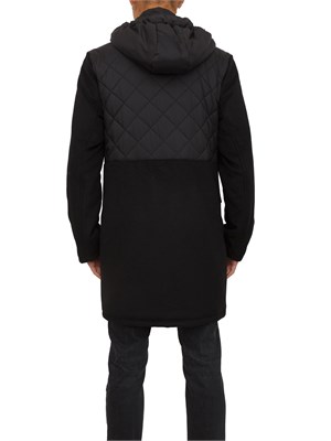 Cappotto parka Liu Jo donna in panno misto lana e nylon nero in DONNA