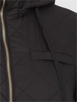 Cappotto parka Liu Jo donna in panno misto lana e nylon nero in DONNA