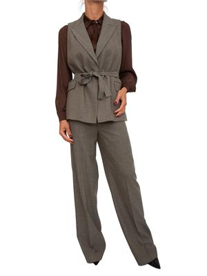 Pantaloni Liu Jo misto viscosa motivo chevron grigio e marrone in DONNA