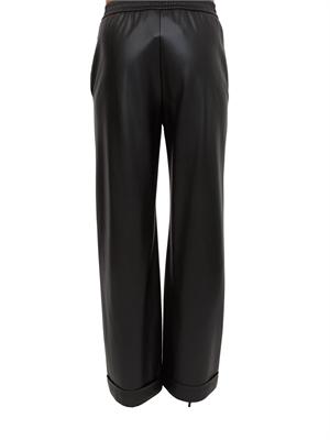 Pantaloni Liu Jo donna in tessuto spalmato effetto pelle nera in DONNA